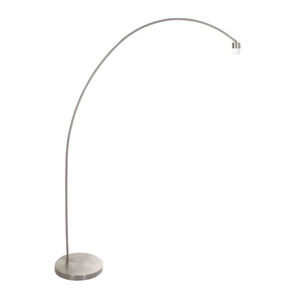 Moderne stalen stoffen vloerlamp metaal Mexlite Solva - Image 10