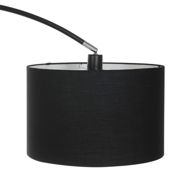 Moderne zwarte stoffen metalen vloerlamp Mexlite Solva - Image 12