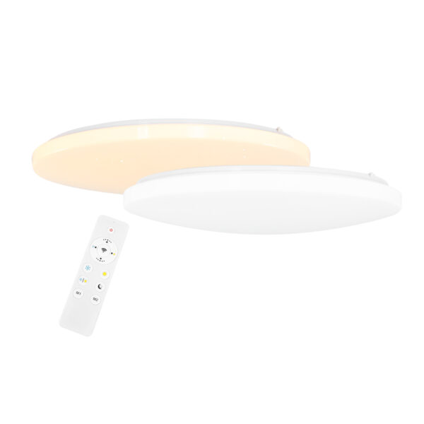 Mexlite Starlight plafondlamp - met afstandbediening - Ø 40cm - LED - dimbaar - lichtkleur instelbaar - wit - Image 14