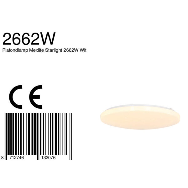 Mexlite Starlight plafondlamp - met afstandbediening - Ø 40cm - LED - dimbaar - lichtkleur instelbaar - wit - Image 8