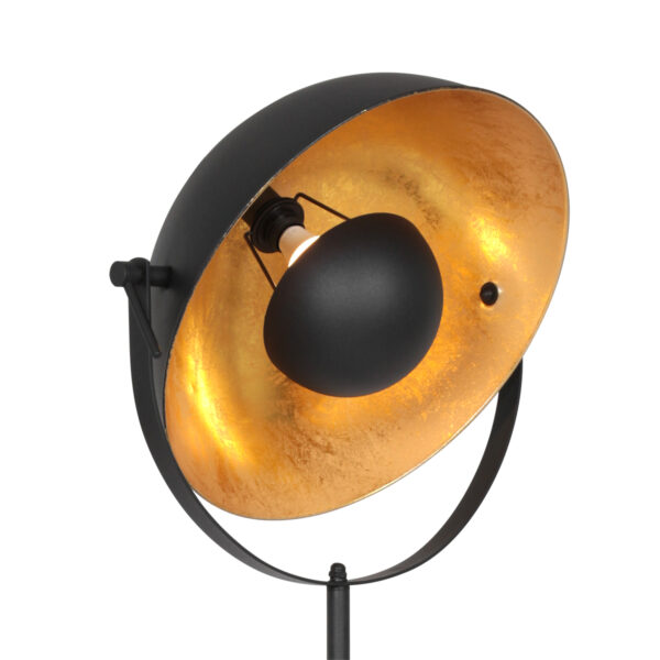 Industriële zwarte vloerlamp gouden zonnebloemkap Mexlite Sunflower - Image 4