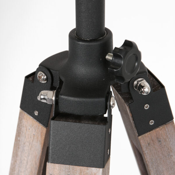 Vloerlamp driepoot naturel hout/zwart metaal Mexlite Triek - Image 2