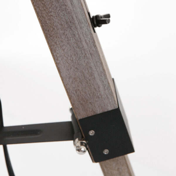 Vloerlamp driepoot naturel hout/zwart metaal Mexlite Triek - Image 9