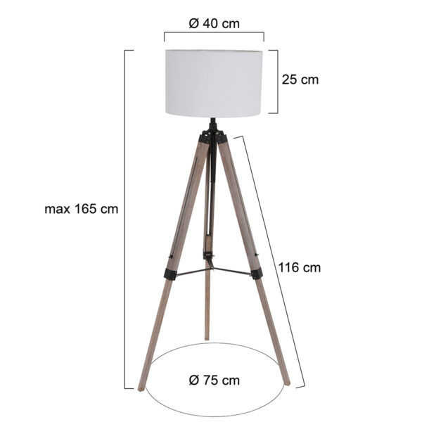 Scandinavische driepoot vloerlamp Mexlite Triek - Image 5
