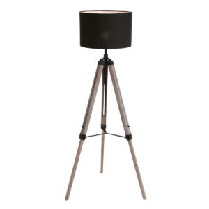 Mexlite Triek vloerlamp – ø 75 cm – E27 (grote fitting) – Zwart