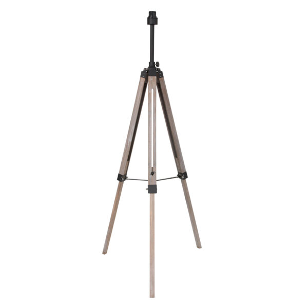 Zwarte vloerlamp hout kap gras  Mexlite Triek - Image 7