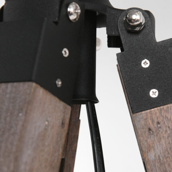 Vloerlamp hout zwart kap linnen  Mexlite Triek - Image 8