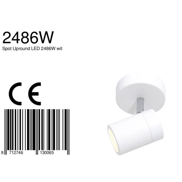 Moderne witte metalen spot Mexlite Upround led - Image 6