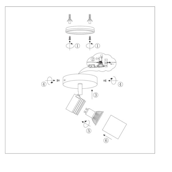 Moderne witte metalen spot Mexlite Upround led - Image 7