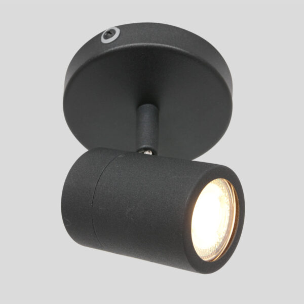 Moderne zwarte metalen spot Mexlite Upround led - Image 15