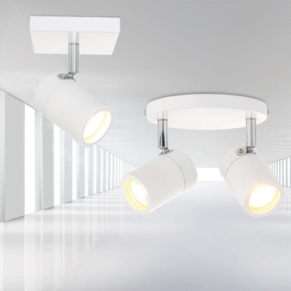 Moderne metalen witte spot Mexlite Upround led - Image 2