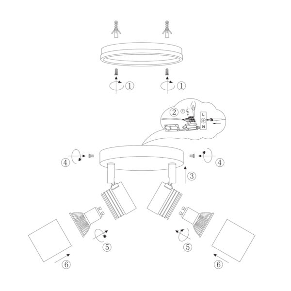 Moderne metalen witte spot Mexlite Upround led - Image 8