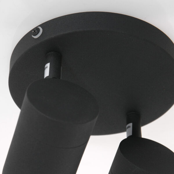 Moderne metalen zwarte spot Mexlite Upround led - Image 3