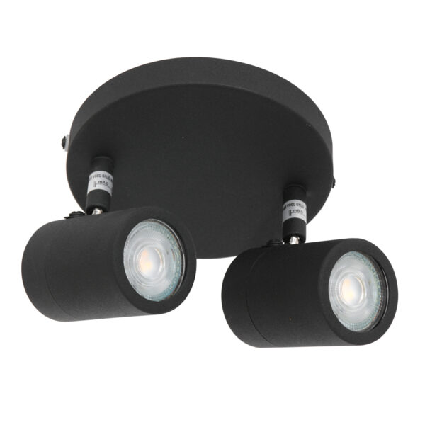Mexlite Upround led spot – ø 24 cm – GU10 – Zwart