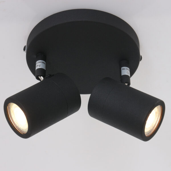 Moderne metalen zwarte spot Mexlite Upround led - Image 8