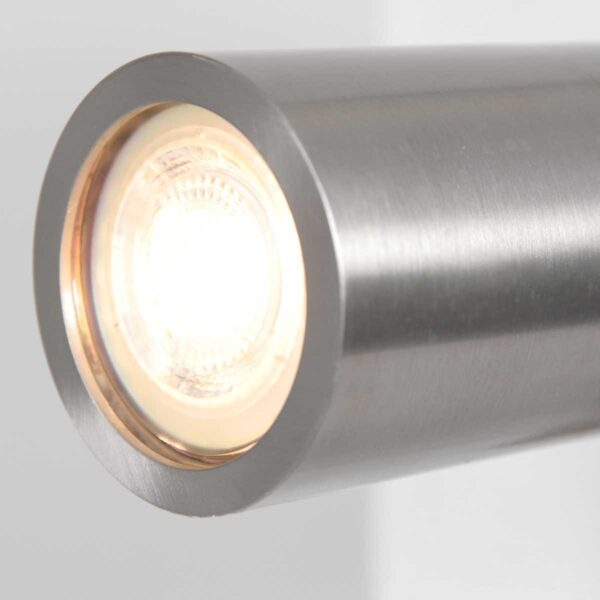 Staalkleurige wandlamp verstelbaar met draadloze telefoonlader Mexlite Upround - Image 3