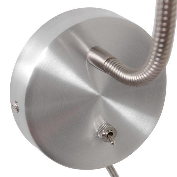 Moderne buigzame stalen wandlamp Mexlite Upround - Image 5