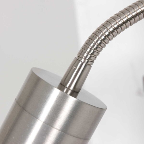 Staalkleurige wandlamp verstelbaar met draadloze telefoonlader Mexlite Upround - Image 10