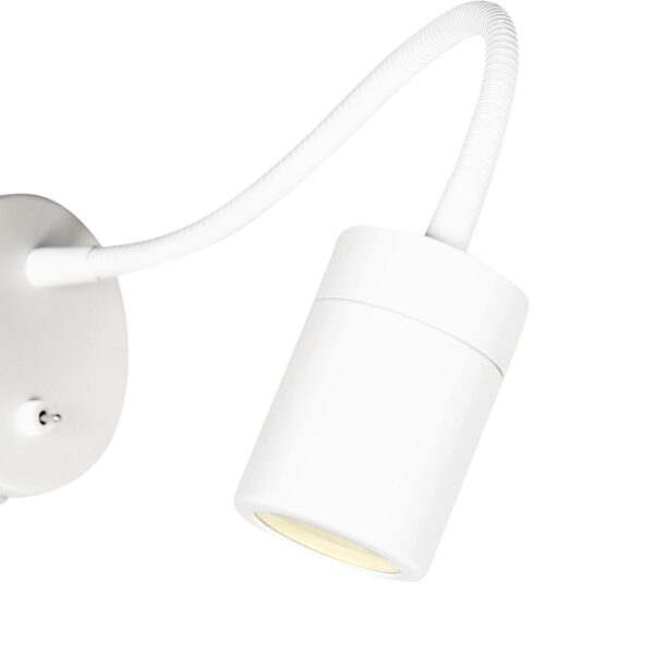 Metalen witte wandlamp flexibele arm Mexlite Upround - Image 12