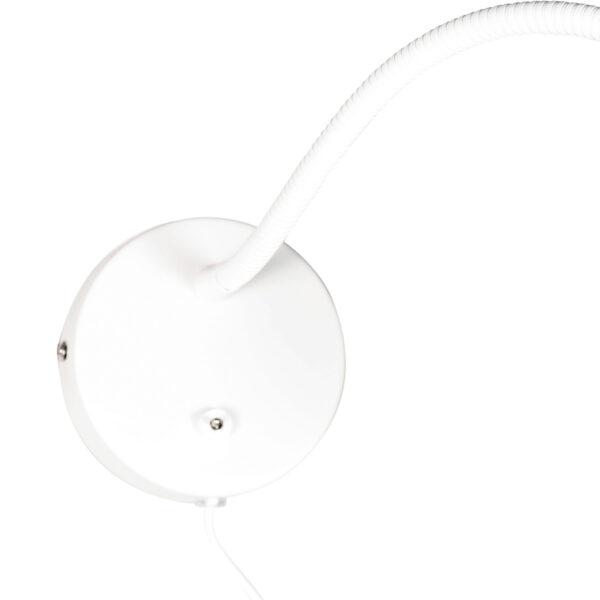Metalen witte wandlamp flexibele arm Mexlite Upround - Image 3