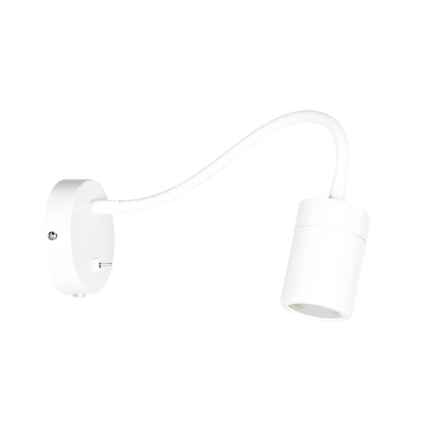 Metalen witte wandlamp flexibele arm Mexlite Upround - Image 8