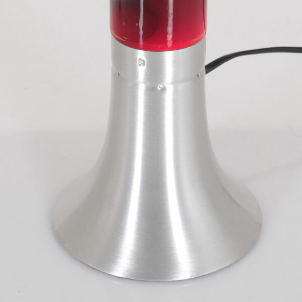 Stalen lavalamp met rode lava Mexlite Volcan - Image 3