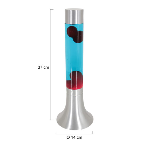 Stalen lavalamp met rode lava Mexlite Volcan - Image 5