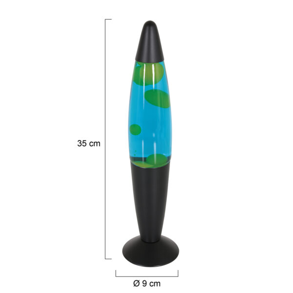 Zwarte lavalamp met gele lava Mexlite Volcan - Image 5