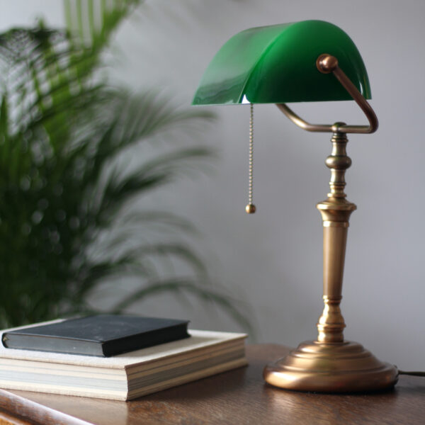 Steinhauer De Rio notarislamp - 39 cm hoog - kantelbaar - bankierslamp - brons en groen - Image 2