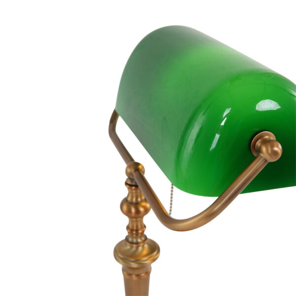 Steinhauer De Rio notarislamp - 39 cm hoog - kantelbaar - bankierslamp - brons en groen - Image 4