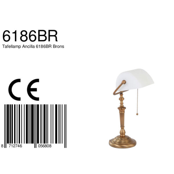 Steinhauer Ancilla bankierslamp - notarislamp - klassiek - 39 cm hoog - kantelbaar - met trekkoord - Image 7