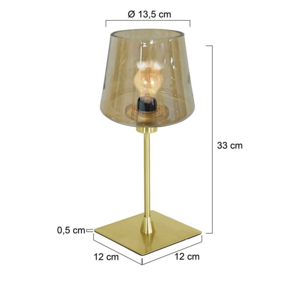 Steinhauer Ancilla tafellamp – ø 13,5 cm – E14 (kleine fitting) – Messing - Image 3