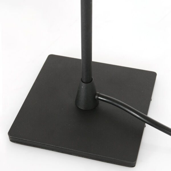 Steinhauer Ancilla tafellamp - rookglazen kap - 33 cm hoog - modern - E14 - zwart - Image 4