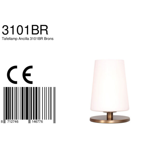 Steinhauer Ancilla tafellamp - 4 standen dimbaar - 24 cm hoog - E27 - brons - Image 9
