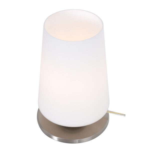 Steinhauer Ancilla tafellamp - melkglazen kap - 24 cm hoog - modern - E27 -zwart - Image 8
