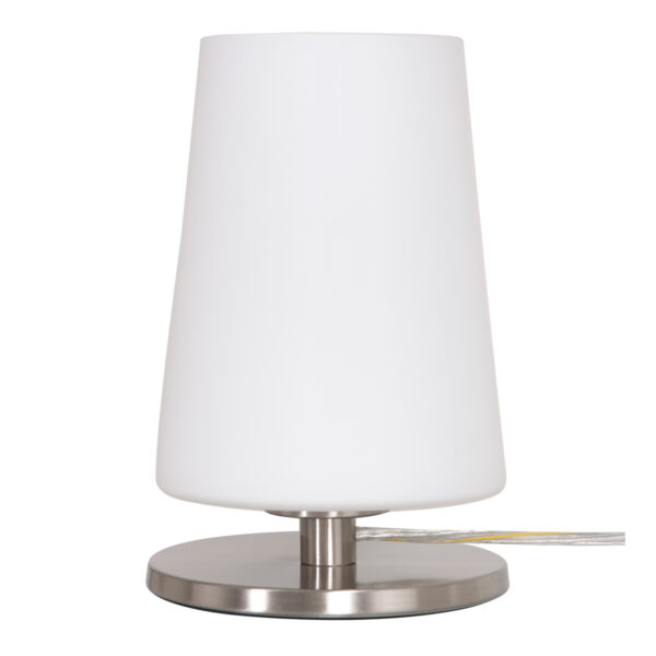 Steinhauer Ancilla tafellamp - melkglazen kap - 24 cm hoog - modern - E27 -zwart - Image 9