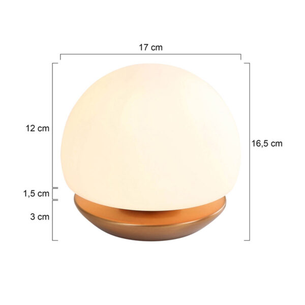 Steinhauer Ancilla tafellamp - 16,5 cm hoog - ingebouwd LED - touchdimmer - brons - Image 5