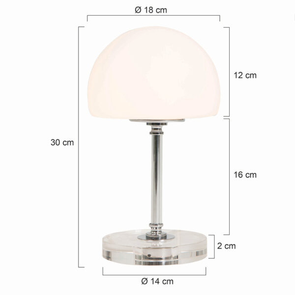 Steinhauer Ancilla tafellamp - 30 cm hoog - 4 standen dimbaar - touchdimmer - chroom - Image 6