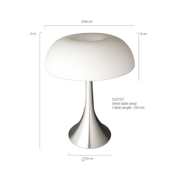 Steinhauer Ancilla tafellamp - design - kap Ø30 cm - 39 cm hoog - staal - Image 7