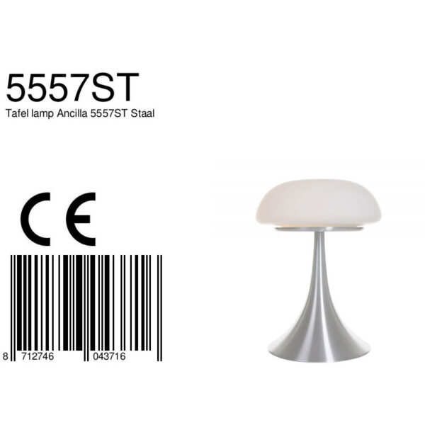 Steinhauer Ancilla tafellamp - design - kap Ø30 cm - 39 cm hoog - staal - Image 8