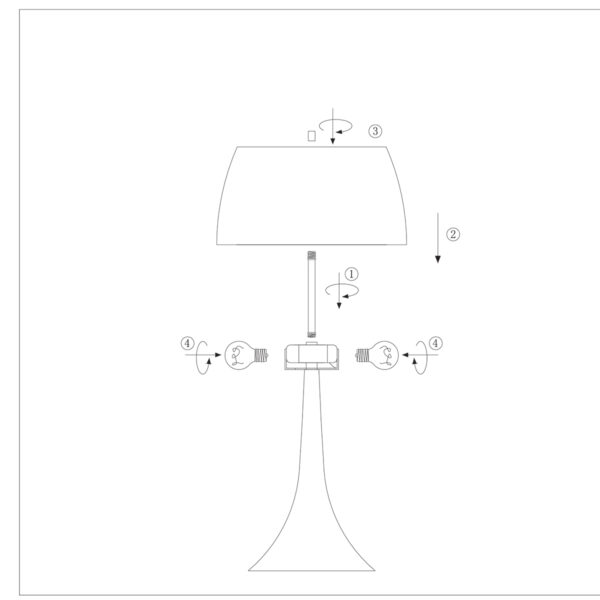 Steinhauer Ancilla tafellamp - design - kap Ø30 cm - 39 cm hoog - staal - Image 9