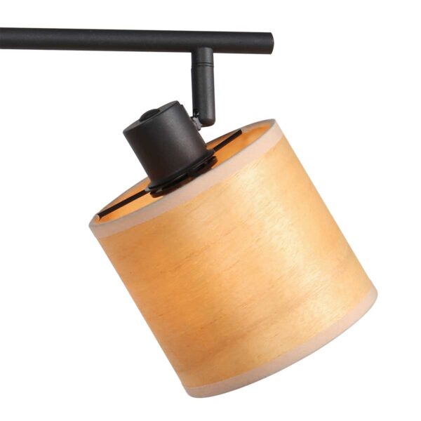 Vierlichts spot zwart kappen bamboe Mexlite Bambus - Image 2
