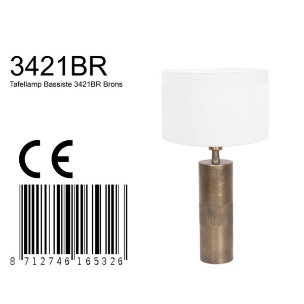 Steinhauer Bassiste tafellamp – ø 30 cm –– brons en wit - Image 7