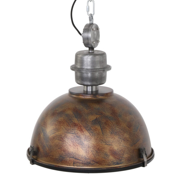 Steinhauer Bikkel industriële hanglamp - Ø42 cm - met glasplaat onderzijde - verweerd bruin - Image 11