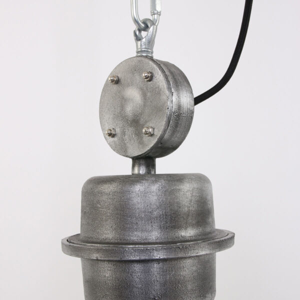 Steinhauer Bikkel industriële hanglamp - Ø42 cm - met glasplaat onderzijde - verweerd grijs - Image 4