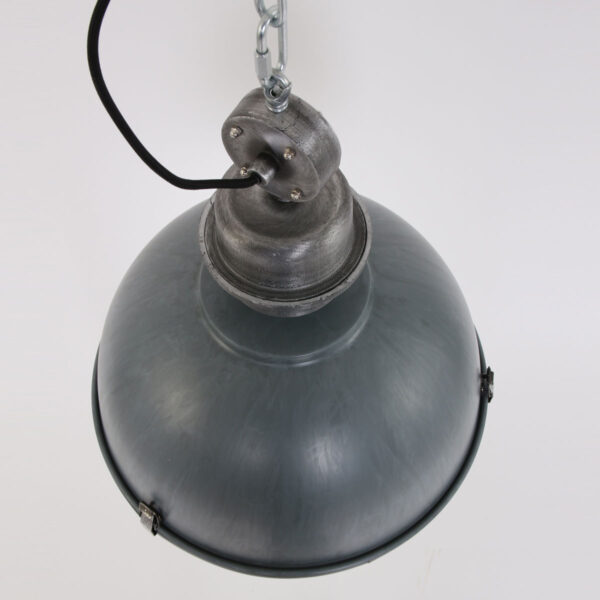 Steinhauer Bikkel industriële hanglamp - Ø42 cm - met glasplaat onderzijde - verweerd grijs - Image 10