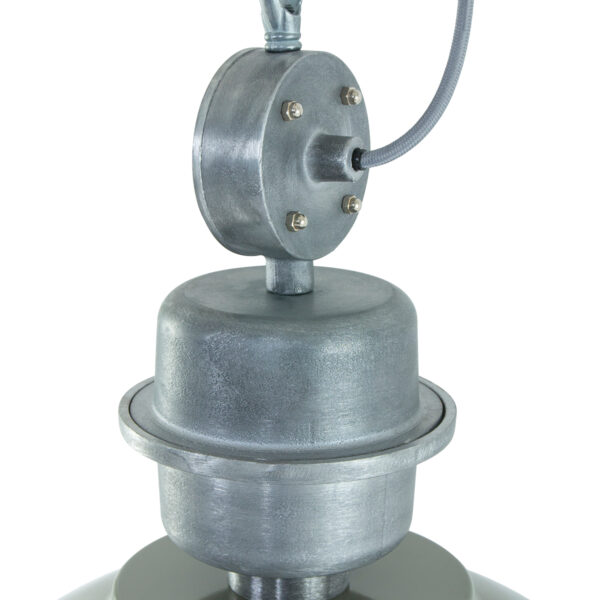 Steinhauer Bikkel industriële hanglamp - Ø42 cm - met glasplaat onderzijde - olijf groen - Image 3