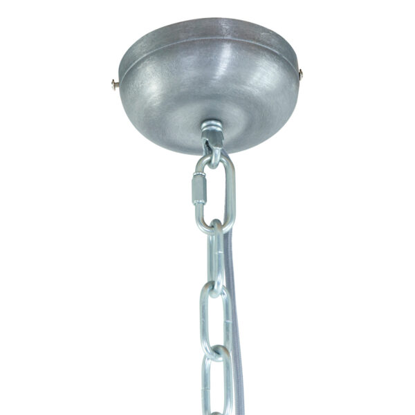 Steinhauer Bikkel industriële hanglamp - Ø42 cm - met glasplaat onderzijde - olijf groen - Image 5