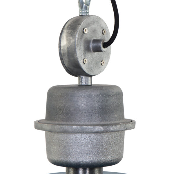 Steinhauer Bikkel industriële hanglamp - Ø42 cm - met glasplaat onderzijde - donkerblauw - Image 3