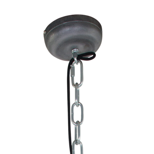 Steinhauer Bikkel industriële hanglamp - Ø42 cm - met glasplaat onderzijde - glimmend staal - Image 10